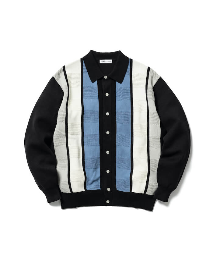 F-LAGSTUF-F STRIPE KNIT CARDIGAN